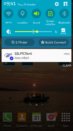 Notification with inactive app
